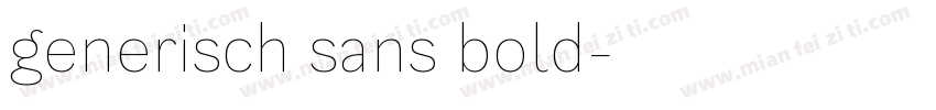 generisch sans bold字体转换